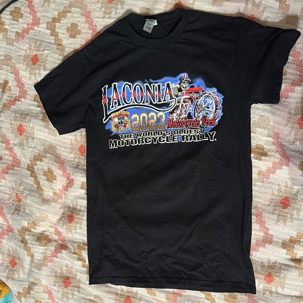 Black Laconia Motorcycle Rally T-Shirt